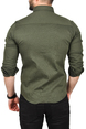 DeepSEA Slim Fit Kolay Ütülenebilir Pamuklu Spor Gömlek Likralı Kot Gömlek 2502505