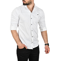 DeepSEA Slim Fit Kolay Ütülenebilir Pamuklu Spor Gömlek Likralı Kot Gömlek 2502505