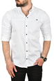 DeepSEA Slim Fit Kolay Ütülenebilir Pamuklu Spor Gömlek Likralı Kot Gömlek 2502505
