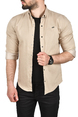 DeepSEA Slim Fit Kolay Ütülenebilir Pamuklu Spor Gömlek Likralı Kot Gömlek 2502505
