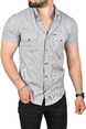 DeepSEA Slim Fit Pamuklu Kot Gömlek Kolay Ütülenebilir Çıt Çıtlı Likralı Spor Gömlek 2502504