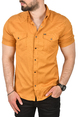 DeepSEA Slim Fit Pamuklu Kot Gömlek Kolay Ütülenebilir Çıt Çıtlı Likralı Spor Gömlek 2502504