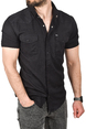 DeepSEA Slim Fit Pamuklu Kot Gömlek Kolay Ütülenebilir Çıt Çıtlı Likralı Spor Gömlek 2502504