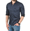 DeepSEA Slim Fit Pamuklu Cepli Kot Gömlek Çıtçıtlı Uzun Kollu Spor Gömlek 2502503