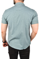 DeepSEA Slim Fit Pamuklu Kot Gömlek Kolay Ütülenebilir Çıt Çıtlı Likralı Spor Gömlek 2502504