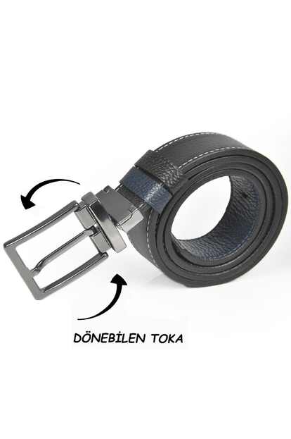 DeepSEA Hakiki Manda Derisi Siyah Tokalı 4,5 cm Kot  Kemer 2502630