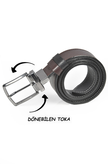 DeepSEA Hakiki Manda Derisi Siyah Tokalı 4,5 cm Kot  Kemer 2502630