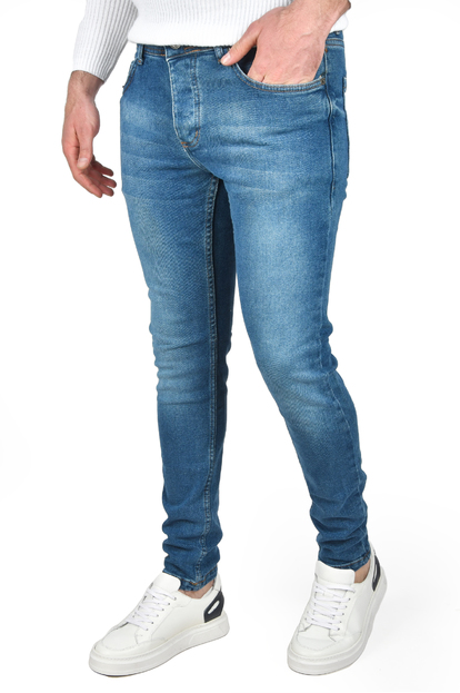 DeepSEA Yeni Sezon Taşlanmış Slim Fit Likralı Kot Pantolon Jean 2505178