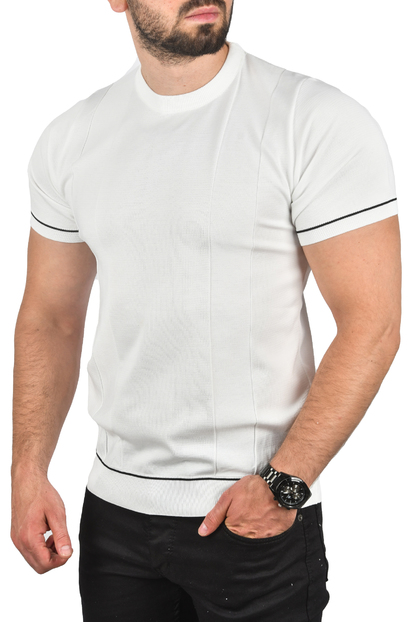 DeepSEA Dar Kesim Pamuklu Polo Yaka Tişört Slim Fit Nefes Alan Kıvrılmaz Polo Yaka Tişört 2503022