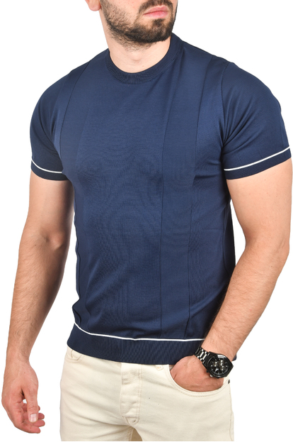 DeepSEA Dar Kesim Pamuklu Polo Yaka Tişört Slim Fit Nefes Alan Kıvrılmaz Polo Yaka Tişört 2503022