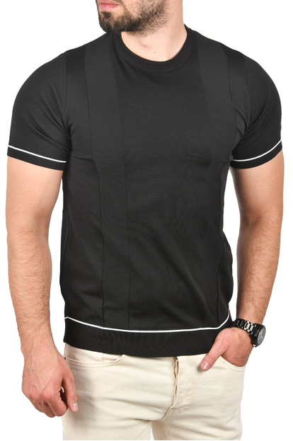 DeepSEA Dar Kesim Pamuklu Polo Yaka Tişört Slim Fit Nefes Alan Kıvrılmaz Polo Yaka Tişört 2503022