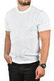 DeepSEA Dar Kesim Pamuklu Tişört Slim Fit Nefes Alan Bisiklet Yaka Triko Tişört 2504347