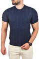 DeepSEA Dar Kesim Pamuklu Tişört Slim Fit Nefes Alan Bisiklet Yaka Triko Tişört 2504347