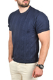 DeepSEA Dar Kesim Pamuklu Tişört Slim Fit Nefes Alan Bisiklet Yaka Triko Tişört 2504347