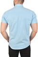 DeepSEA Slim Fit Pamuklu Kot Gömlek Kolay Ütülenebilir Çıt Çıtlı Likralı Spor Gömlek 2502504