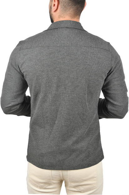 DeepSEA Örgü Desenli Çıtçıtlı Cepli Spor Ceket 2500557