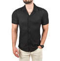 DeepSEA Slim Fit Pamuklu Likralı Kısa Kol Gömlek Kolay Ütülenebilir Çıt Çıtlı Cepli Spor Gömlek 2400253