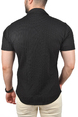 DeepSEA Slim Fit Pamuklu Likralı Kısa Kol Gömlek Kolay Ütülenebilir Çıt Çıtlı Cepli Spor Gömlek 2400253