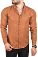 DeepSEA Slim Fit Dar Kesim Spor Gömlek Likralı Pamuklu Kot Gömlek 2300419