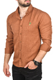 DeepSEA Slim Fit Dar Kesim Spor Gömlek Likralı Pamuklu Kot Gömlek 2300419