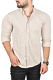 DeepSEA Slim Fit Dar Kesim Keten Gömlek Pamuklu Spor Gömlek 2501305