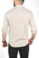 DeepSEA Slim Fit Dar Kesim Keten Gömlek Pamuklu Spor Gömlek 2501305