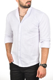 DeepSEA Slim Fit Dar Kesim Keten Gömlek Pamuklu Spor Gömlek 2501305