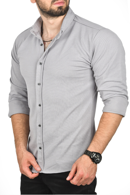 DeepSEA Slim Fit Dar Kesim Keten Gömlek Pamuklu Spor Gömlek 2501305