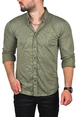 DeepSEA Slim Fit Dar Kesim Keten Gömlek Pamuklu Spor Gömlek 2501305