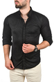 DeepSEA Slim Fit Dar Kesim Keten Gömlek Pamuklu Spor Gömlek 2501305