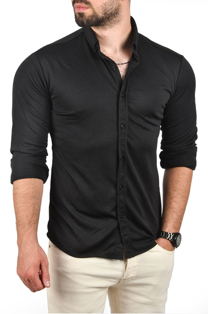 DeepSEA Slim Fit Dar Kesim Keten Gömlek Pamuklu Spor Gömlek 2501305
