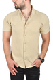DeepSEA Slim Fit Likralı Spor Gömlek Dar Kesim Kısa Kol Gömlek 2501315