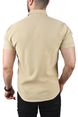 DeepSEA Slim Fit Likralı Spor Gömlek Dar Kesim Kısa Kol Gömlek 2501315