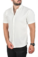 DeepSEA Slim Fit Likralı Spor Gömlek Dar Kesim Kısa Kol Gömlek 2501315