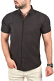 DeepSEA Slim Fit Likralı Spor Gömlek Dar Kesim Kısa Kol Gömlek 2501315