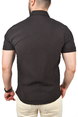 DeepSEA Slim Fit Likralı Spor Gömlek Dar Kesim Kısa Kol Gömlek 2501315