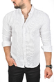 DeepSEA Slim Fit Dar Kesim Pamuklu Spor Gömlek Jakar Kumaş Likralı Gömlek 2500552