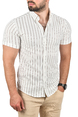 DeepSEA Slim Fit Likralı Spor Gömlek Dar Kesim Kısa Kol Gömlek 2501315