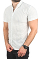 DeepSEA Slim Fit Likralı Spor Gömlek Dar Kesim Kısa Kol Gömlek 2501315