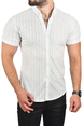 DeepSEA Slim Fit Likralı Spor Gömlek Dar Kesim Kısa Kol Gömlek 2501315