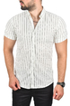 DeepSEA Slim Fit Likralı Spor Gömlek Dar Kesim Kısa Kol Gömlek 2501315