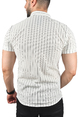 DeepSEA Slim Fit Likralı Spor Gömlek Dar Kesim Kısa Kol Gömlek 2501315