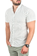 DeepSEA Slim Fit Likralı Spor Gömlek Dar Kesim Kısa Kol Gömlek 2501315