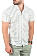 DeepSEA Slim Fit Likralı Spor Gömlek Dar Kesim Kısa Kol Gömlek 2501315