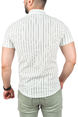 DeepSEA Slim Fit Likralı Spor Gömlek Dar Kesim Kısa Kol Gömlek 2501315