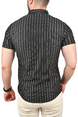 DeepSEA Slim Fit Likralı Spor Gömlek Dar Kesim Kısa Kol Gömlek 2501315