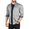DeepSEA Slim Fit Kolay Ütülenebilir Pamuklu Spor Gömlek Likralı Kot Gömlek 2502505