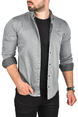 DeepSEA Slim Fit Kolay Ütülenebilir Pamuklu Spor Gömlek Likralı Kot Gömlek 2502505