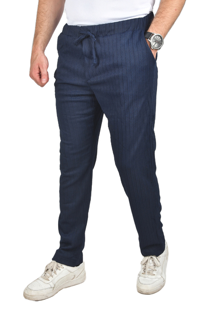 DeepSEA Beli Lastikli Bağcıklı Kırışmayan Süet Kumaş Rahat Kesim Dar Paça Spor Pantolon 2505556