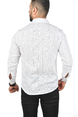 DeepSEA Slim Fit %100 Pamuk Keten Gömlek Dar Kesim Dokulu Keten Gömlek 2501302